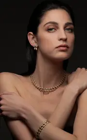 [Rene Barnes] Reverie II 14K Yellow Gold Multi-Gem Tennis Necklace