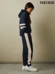 Reiss Navy Cara 4-9 yrs Cotton Blend Colourblock Hoodie and Joggers Set (E86668) | $130