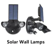 Solar Powered Garden Lights Outdoor LED Security Twin Lighting PIR Motion Sensor