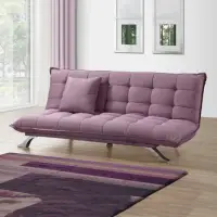 在飛比找momo購物網優惠-【MUNA 家居】奧斯卡紫色布沙發床(沙發 布沙發 雙人沙發