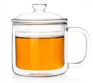 超大容量加厚耐高溫玻璃杯防燙懷舊復古大茶缸家用水杯雙層馬克杯