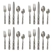 Juliska Bamboo 20 Piece Flatware Set, Polished