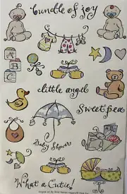 BUNDLE OF JOY ￼Stickers(19pc)4.5”x 7 •Baby•Kids•Stuffed Animal•Toys•Bibs •Cutie