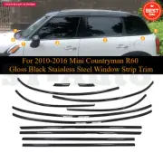 For 2010-2016 Mini Countryman R60 Gloss Black Stainless Steel Window Strip Trim (for: Mini)