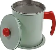 Cabilock Fine Mesh Strainer Grease Container Stainless Steel Oil Filter Pot for Kitchen