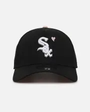 [New Era] New Era Chicago White Sox 'Pink Satin Hearts 2.0' 9forty A-frame Snapback Black/pink - Size ONE ONE Pink