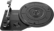 ibasenice Gramophone Turntable Movement Vinyl Record Player Speakers Small Recording Device Victoral Vintage Record Player Retro Record Player Van Record Player Mini Amp Black Plastic