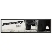 FAST & FURIOUS BAR RUNNER - 90 X 25 CM - Rubber Back - Barware Man Cave Xmas