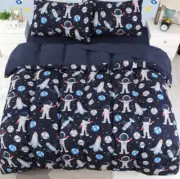 ⚡️Piccocasa Polyester Microfiber Bedding Space Astronaut Pattern 5pc Queen Set