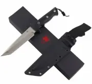 Cobratec Knives Renegade Fixed Blade Knife Black G10 Handle Full Tang Tanto