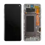 OLED Display LCD Touch Screen Assembly+ Frame For Samsung Galaxy S10 G973 Black