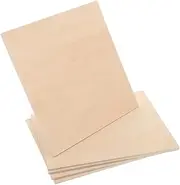 Tofficu Wood Sheets 5pcs Unfinished Drawing Boards Versatile for Pyrography and Craft Creations