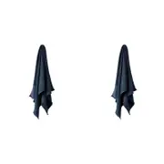 2PK Linen House Aria Slate Cotton/Bamboo Bath Mat 60x80cm - Blue
