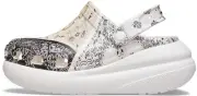 Crocs Unisex Classic Crush Clogs | Platform Shoes, Chai/Multi Bandana, 4
