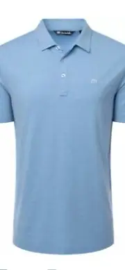 NWT Travis Mathew Prestige Performance Blue The Heater Golf Polo Shirt Mens XXL