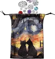 Tarot Bags Pouches,13x18cm Drawstring Dice Storage Bag | Deck Protective Case for Oracle Decks Most Standard Size Tarot and Playing Cards