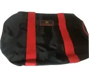 Vintage Duffle Bag Benson And Hedges Soft Luggage Lightweight Black Red Zip New