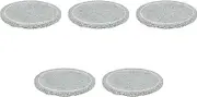 Set of 5, 4.7 inches (12 cm) Round Stoneware Plate, 4.7 x 0.4 inches (12 x 1 cm), Steak Plate, Stove, Plate Sold Separately, Made in Korea, Setomonohonpo