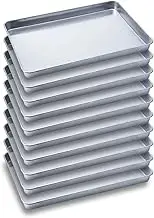 SOGA 10X Aluminium Oven Baking Pan Cooking Tray for Bakers Gastronorm 60 * 40 * 5cm