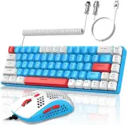 Wired 60% mechanical gaming keyboard and mouse Combo portable Rainbow Backlit