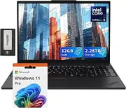Lenovo ThinkPad T16 G3 16" WUXGA Laptop, Intel Ultra 5 125U, 32GB DDR5, 2.28TB Storage(2TB SSD+288GB Docking Station Set), Backlit Keyboard, Fingerprint Reader, Wi-Fi 6, Windows 11 Pro, Black