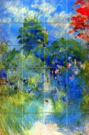 Art Morisot Gardenpath Mural Ceramic Backsplash Bath Tile #1476