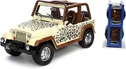 1992 Wrangler Tan and Brown with Graphics and Extra Wheels Just Trucks Series 1/24 Diecast Model Car by Jada 32426