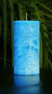 200 hour BAMBOO & BLUE LINEN Lily Scented NATURAL ECO CANDLE Clean & Fresh Aroma