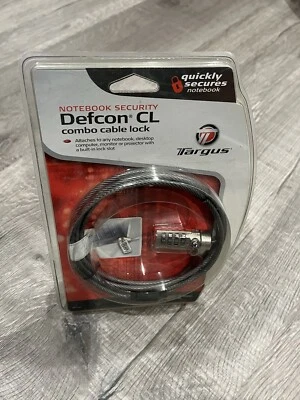 Targus Notebook Security DEFCON CL Serialized Combo Cable Lock Model: PA410U
