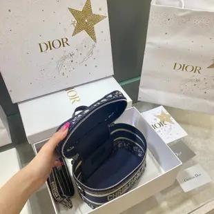 現貨正品 DIOR 迪奧 oblique提花印花化妝包 刺繡logo化妝包 手提包 盒子包