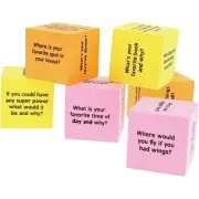 6PC Conversation Starters Cubes, Kids Educational Activities, 1.5 Inches