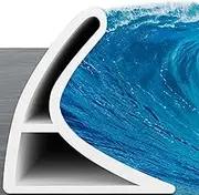 KRUI Collapsible Shower Threshold Water Dam, 55 in, Self Adhesive Shower Edge Water Barrier Stopper, Shower Water Blocker Retention System, Dry and Wet Separation for Bathroom Kitchen Countertop Sink