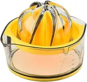 Citrus Lemon Orange Juicer, Manual Hand Squeezer with Built-In Measuring Cup and