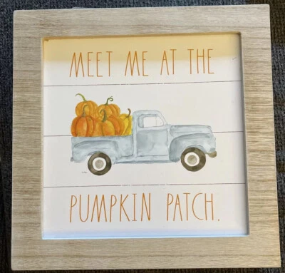 New Rae Dunn Wood Sign “Meet Me At The Pumpkin Patch” Fall