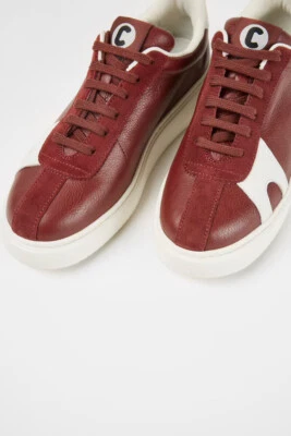 Camper Leather Lace-Up Sneakers Runner K21 | Burgundy | Sz-10