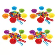 Rainbow Colored Counting Bears with Cups Sorting Educational Toys for Kids