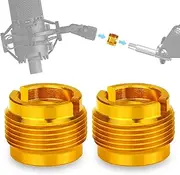 YOUSHARES 2 PCS Microphone Holder Adapter-Boom Arm Thread Adapter 5/8" External Thread to 3/8" Internal Thread Adapter Used for Microphone Holder Shock Mount