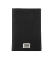 Dolce Gabbana Logo Plaque Passport Holder One size Black