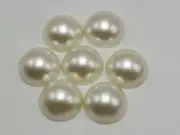 250 Ivory Half Pearl Bead 18mm Flatback Cabachons Scrapbook Craft DIY