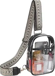 Clear Purse Transparent Easy To Clean Long-lasting Stadium Bag Clear Bags For Stadium Events Clear Crossbody Bag