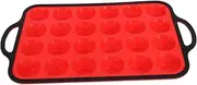 Mikinona Muffin Baking Tray Mini Molds for Cupcakes Kitchen Cake Mold Mini Cupcake Pans Cupcake Silicone Baking Pan Silicone Baking Mold Cupcake Molds for Baking Iron Red