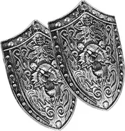 Ipetboom Realistic Lion Viking Shield Toy for Boys and Girls 2pcs Larp Shield for Halloween Cosplay Boys Play