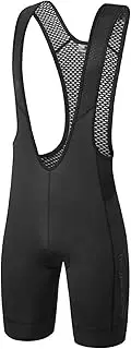 [DAZZEL] Mens Cycling Bib Shorts Comfortable Coolmax Padded Moisture Wicking Bicycle Bibs Pants Road Bike Cycling Shorts Excellent Performance (M) Black