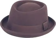 [F FADVES] Pork Pie Hat 100% Wool Felt Men's Porkpie Breaking Bad Hats Flat Top Mens Fedora