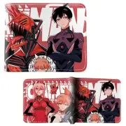 New Aki Hayakawa CHAINSAW MAN BiFold Wallet Chenso Man Credit Card Billfold
