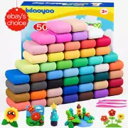 Air Dry Modeling Clay 50 Colors Soft Non Sticky DIY Craft Set with Tools Gift Ki