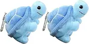 Abaodam 2pcs Plush Turtle Key Chain Pendant Cute Turtle Backpack Hanging Decor Bright Color for Keys Handbags and DIY Crafts