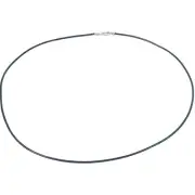 Leather Cord Necklace Silver Clasp Purple Jewelry 16"