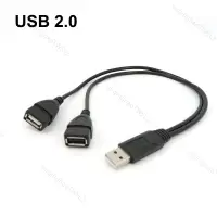 在飛比找蝦皮購物優惠-30cm USB 2.0 USD A 1 公插頭轉 2 路母