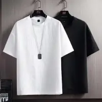 在飛比找momo購物網優惠-【D.studio】韓版經典男款亞麻短袖上衣(短袖t恤 寬鬆